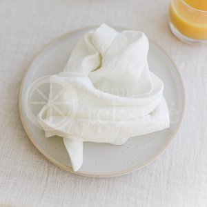 Stone Washed Linen Napkin WHITE